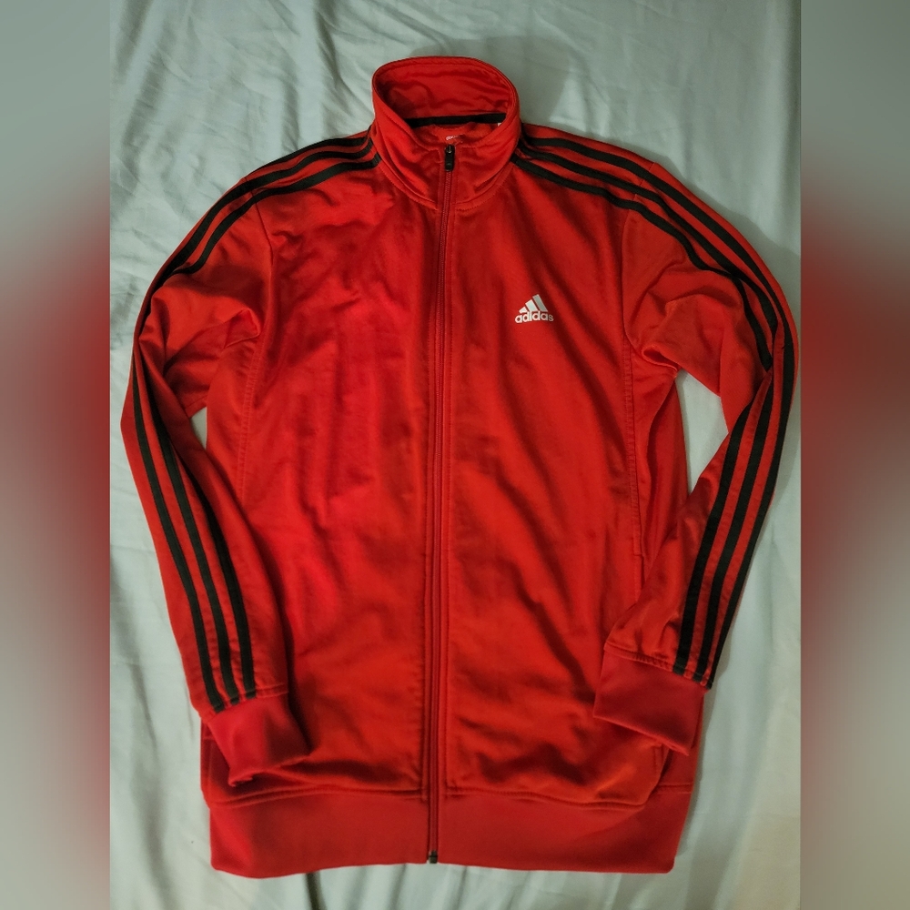Red Adidas Track Jacket Mens